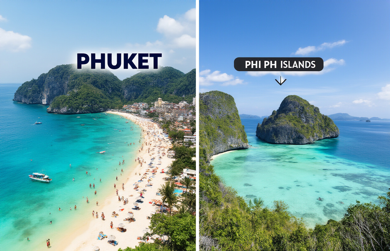 Overview of Phuket vs Phi Phi Islands
